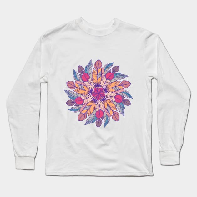 Feather Long Sleeve T-Shirt by AttireCafe